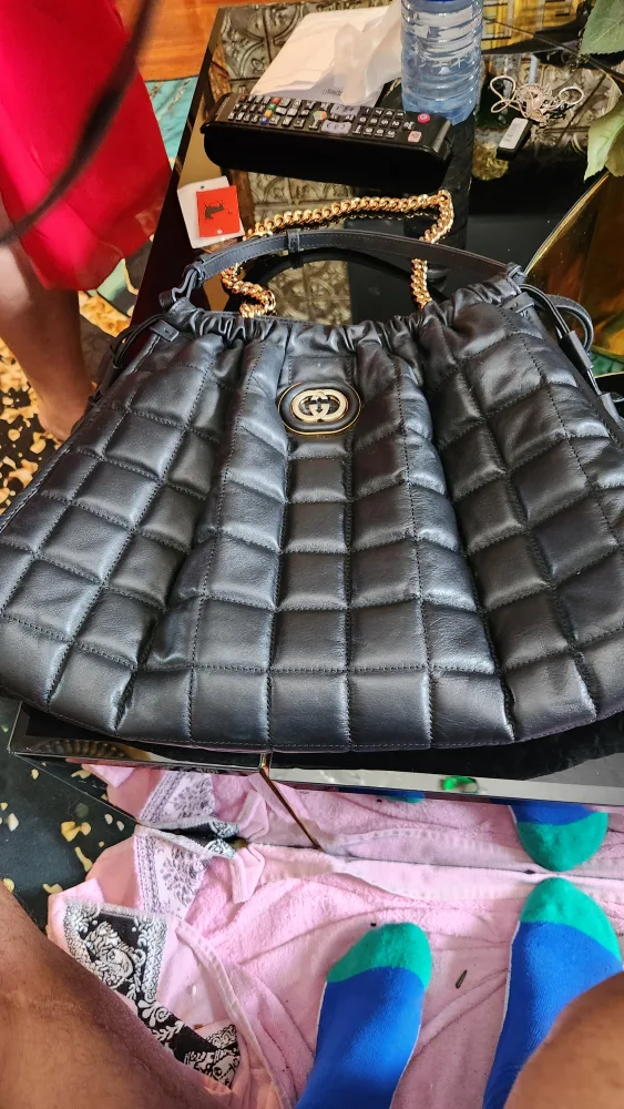 Gucci Black Quilted Leather Shoulder Bag thumbnail