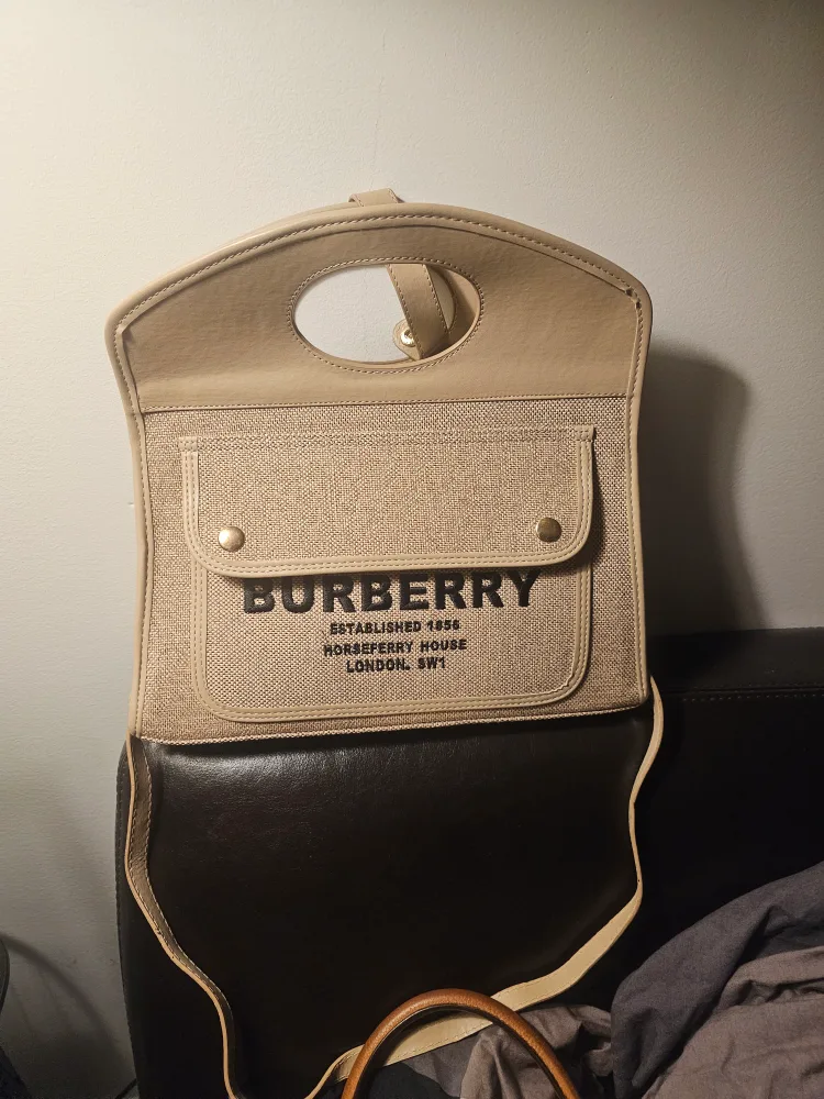Burberry Beige Canvas Tote Bag image indicator(3)