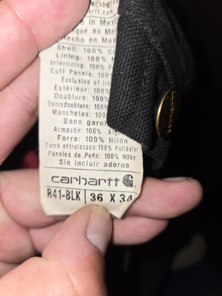 Carhartt R41-BLK Pants, Size 36x34 - photo 2