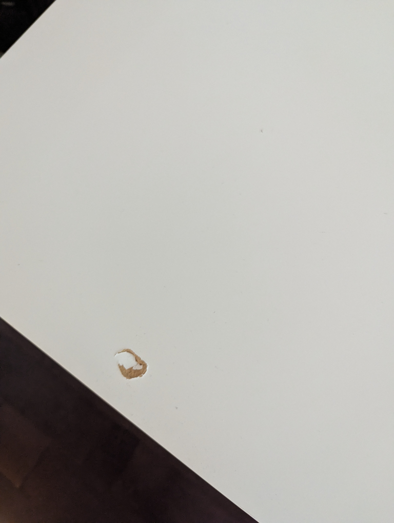 Ikea white desk with black legs - photo 2