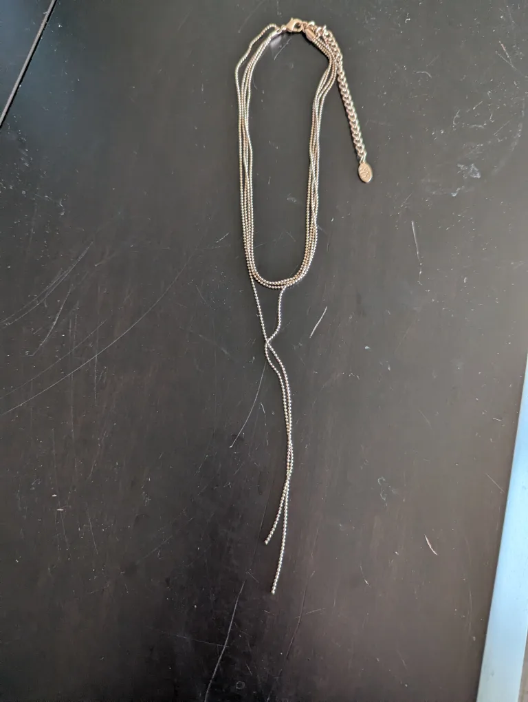Layered Silver Necklace thumbnail