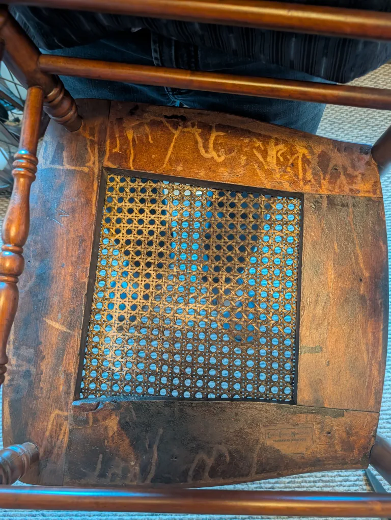 Vintage Canada Furniture Manufacturers rocking Chair image indicator(2)