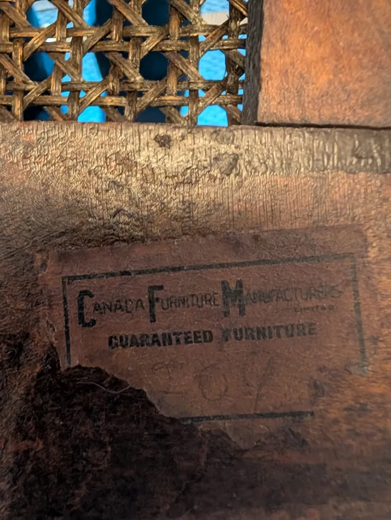 Vintage Canada Furniture Manufacturers rocking Chair image indicator(7)