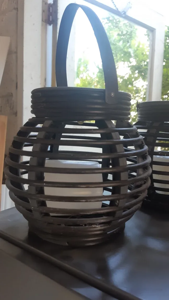 Set of 4 Black Wicker Lanterns thumbnail