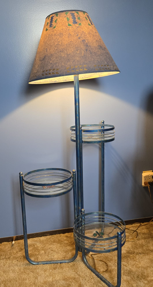 3 Tier Glass Table Floor Lamp