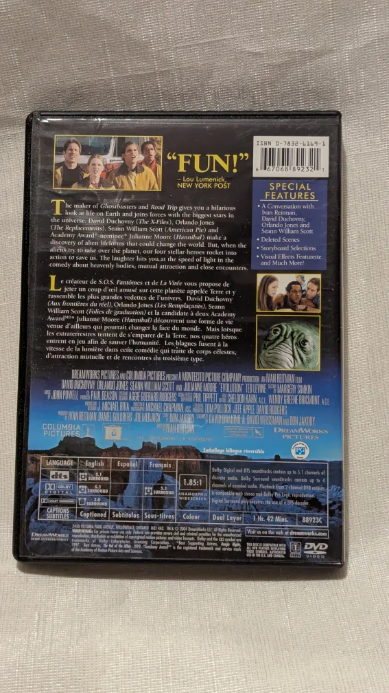 Evolution DVD - Comedy Sci-Fi David Duchovney 2001 🇨🇦 image indicator(3)