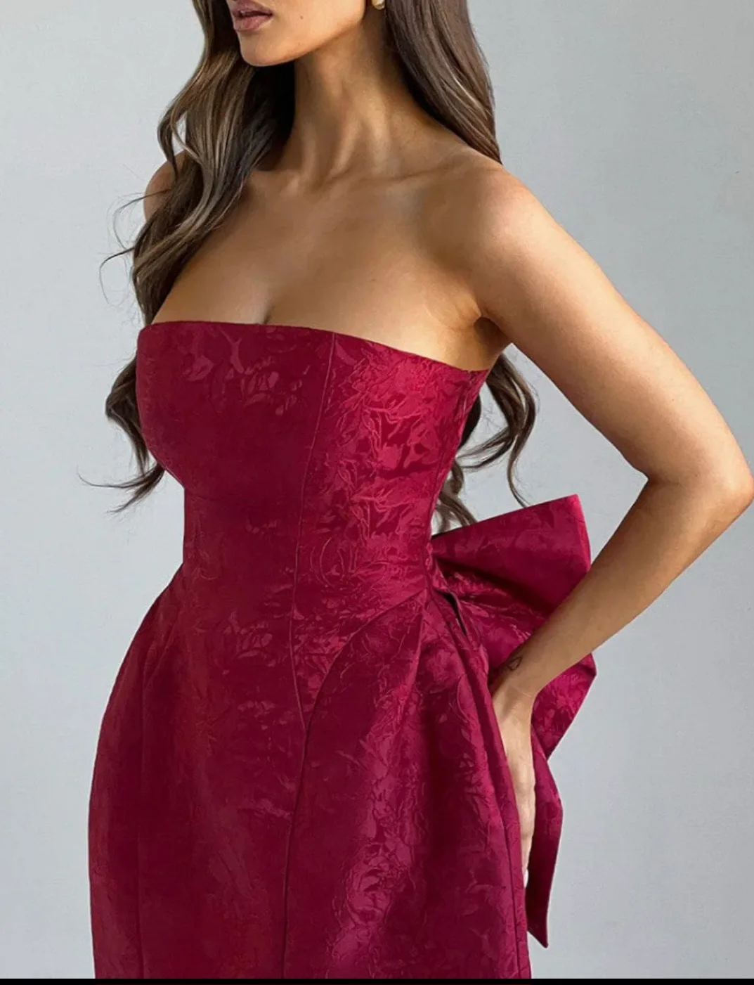 Babyboo-ELENORA MINI DRESS - RED-Size XS image indicator(3)