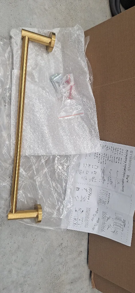 Symmons 353TB-24-BBZ Dia 24 in. Wall-Mounted Towel Bar image indicator(6)