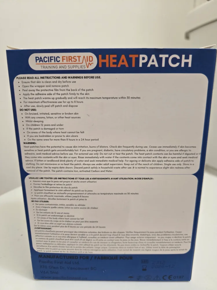 Pacific First Aid Heat Patch - Lower Back & Hip image indicator(3)