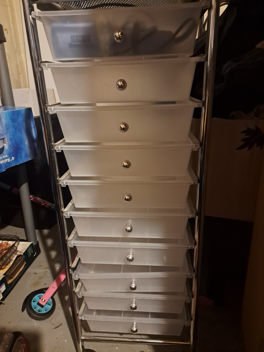 Rolling Storage Cart with 10 Drawers
