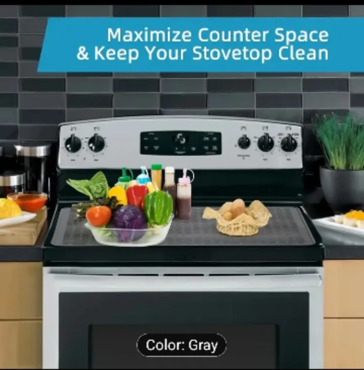 Gray Stove top cover in gray🧡 thumbnail