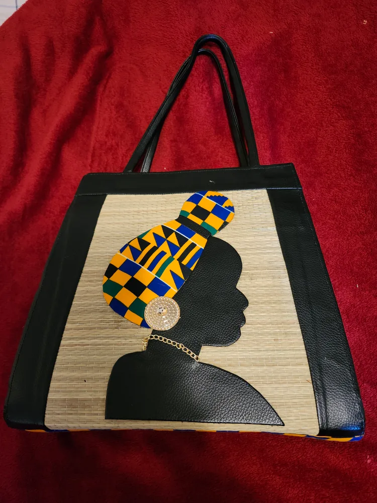 Handmade African Print Tote Bag thumbnail