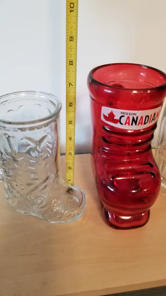 2 Boot Glass Mugs & 1 Clear Beer Mug available. image indicator(2)