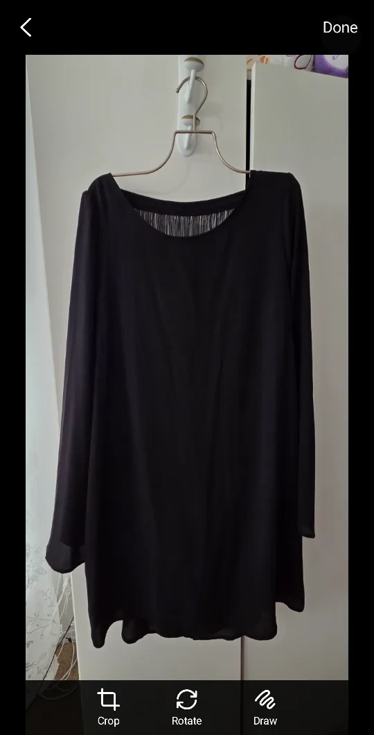 Black Fringe Back Dress thumbnail
