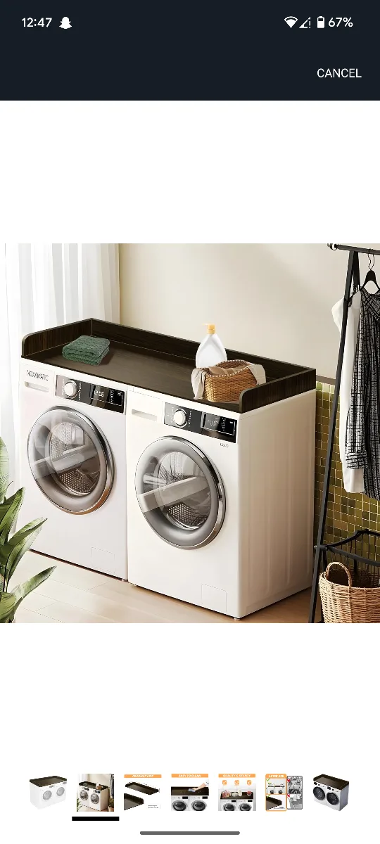 Washing Machine Shelf - Dark Brown thumbnail