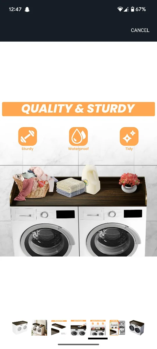 Washing Machine Shelf - Dark Brown image indicator(4)