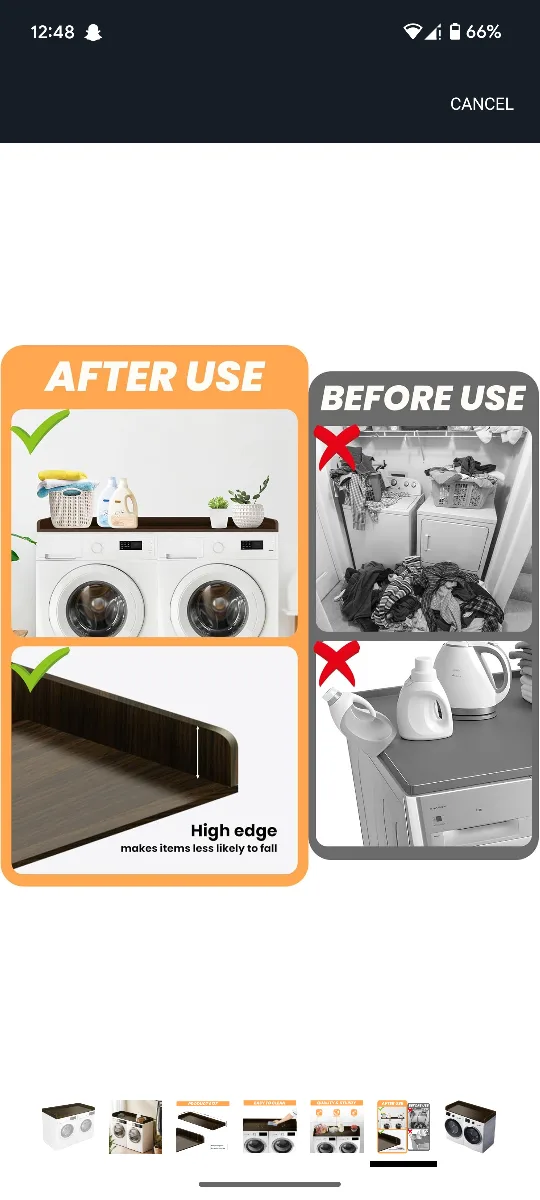 Washing Machine Shelf - Dark Brown image indicator(5)