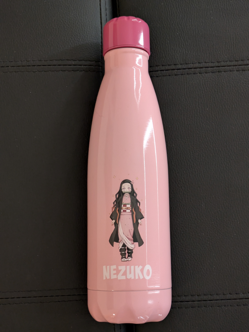 Pink Nezuko Water Bottle