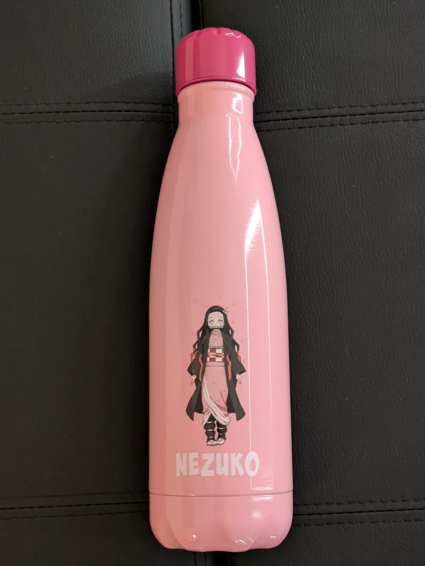 Pink Nezuko Water Bottle thumbnail