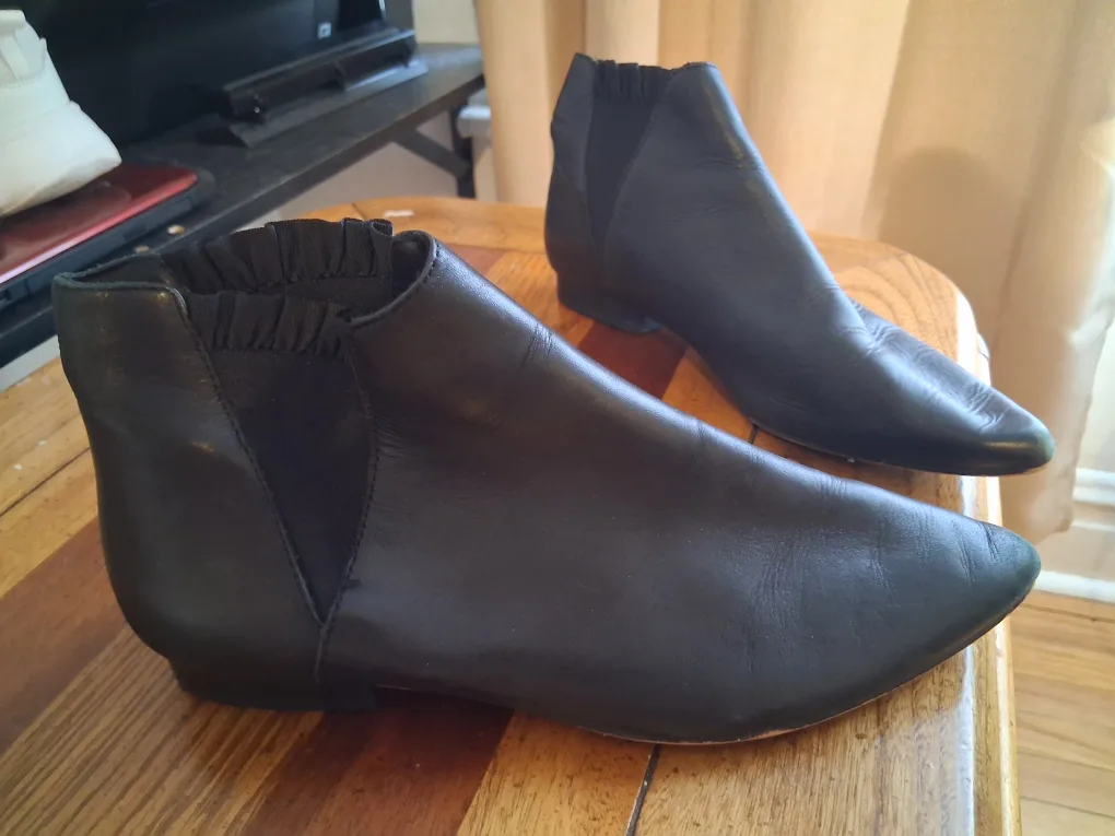 Black Leather Ankle Boots image indicator(2)