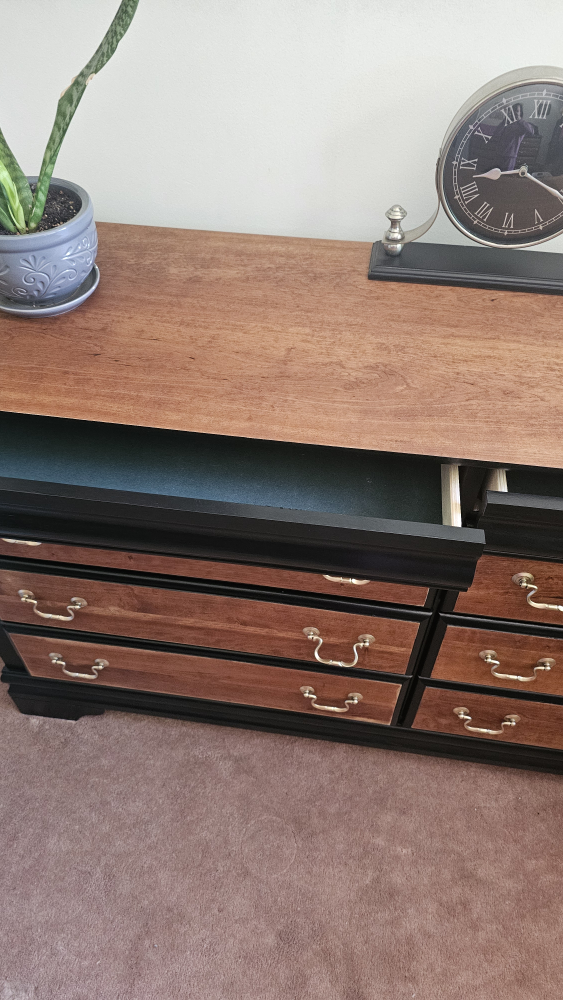 long black and wood dresser - photo 3