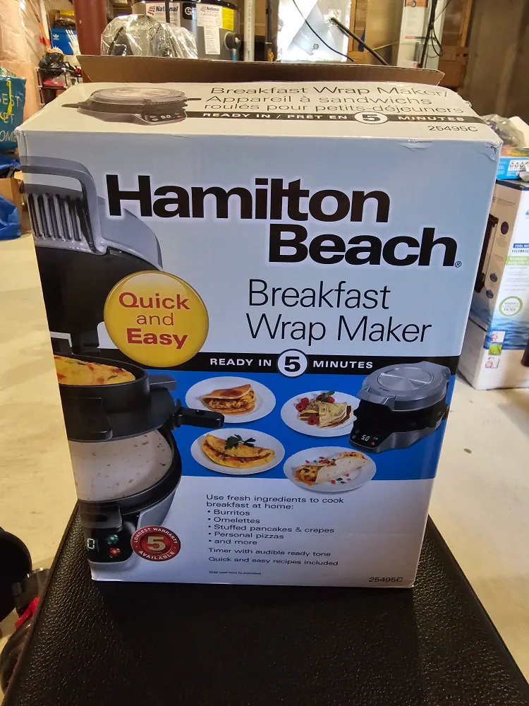 Hamilton Beach Breakfast Wrap Maker - Quick & Easy! thumbnail