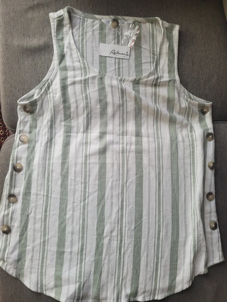 New Linen-blend Rieman's Signature Tank Top - Size XXS thumbnail