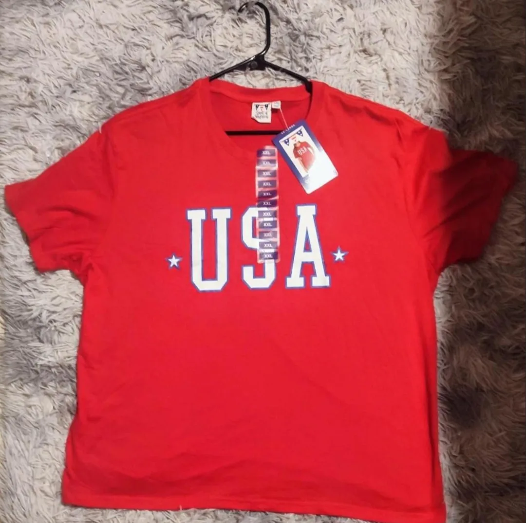Brand New Spirit of America Women's XXL USA Short Sleeve t-Shirt thumbnail