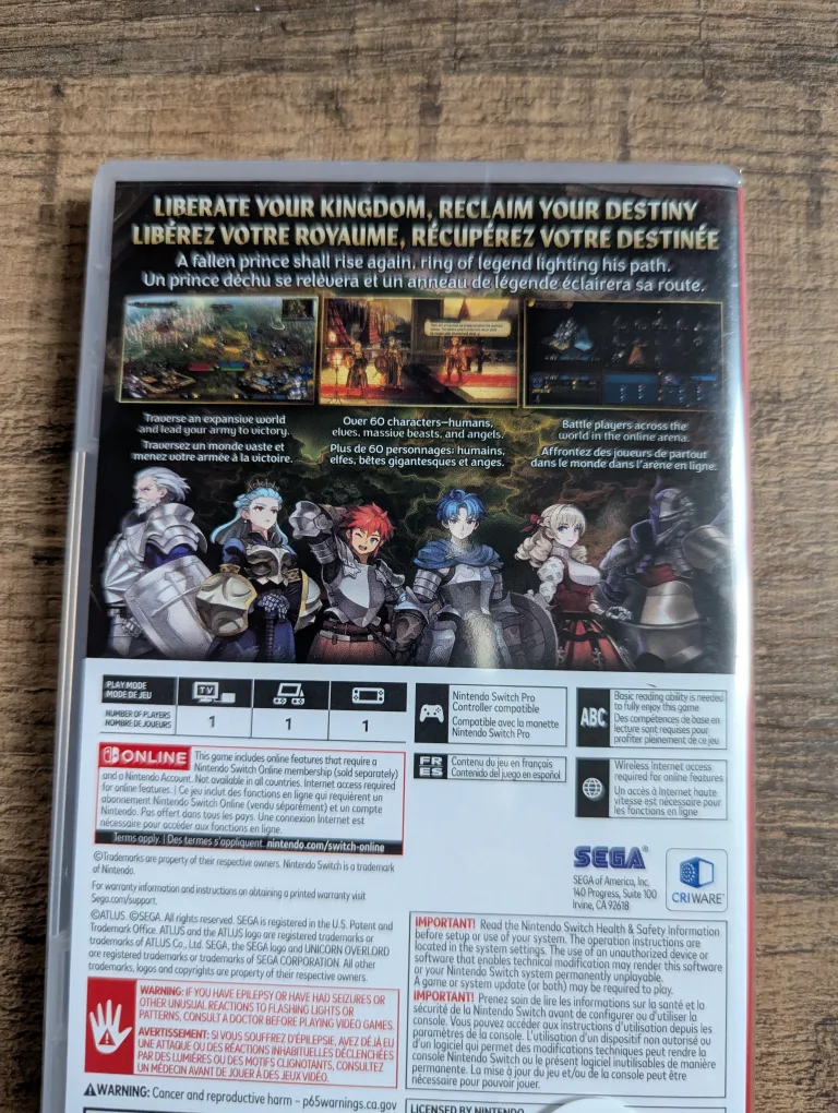 Nintendo switch game Unicorn Overlord image indicator(2)