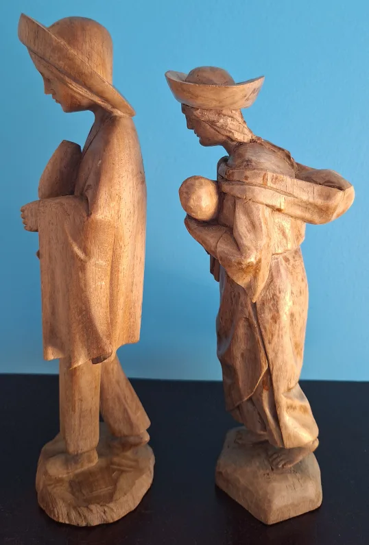 Vintage Hand Carved Wood Figurines image indicator(2)