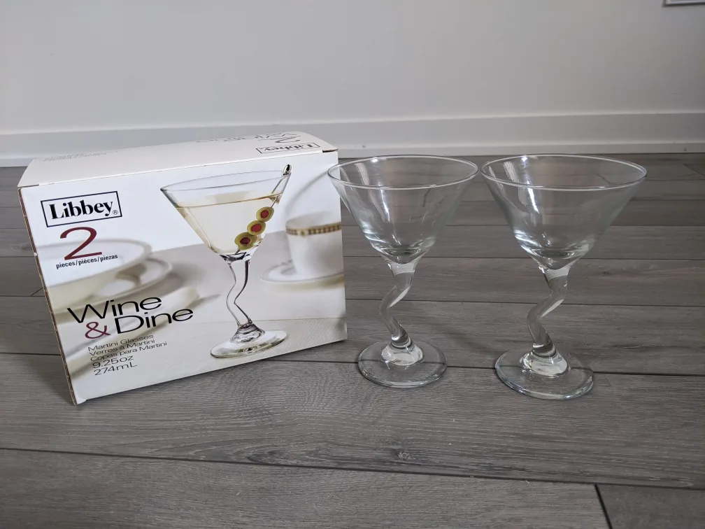 Brand New Wine & Dine Martini Glasses - Set of 2 thumbnail