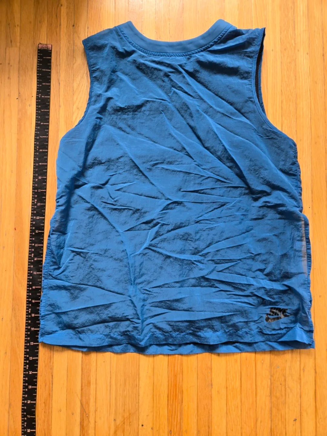 Nike Blue Crinkle Tank Top with mesh - Size XS thumbnail