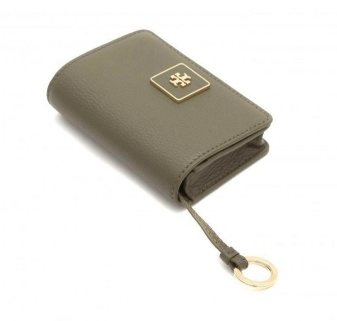 Tory Burch Leather Card Case - Olive Green - photo 2
