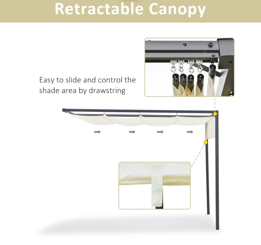 Brand new Retractable Canopy Pergola 10'x10'. on sale - photo 5