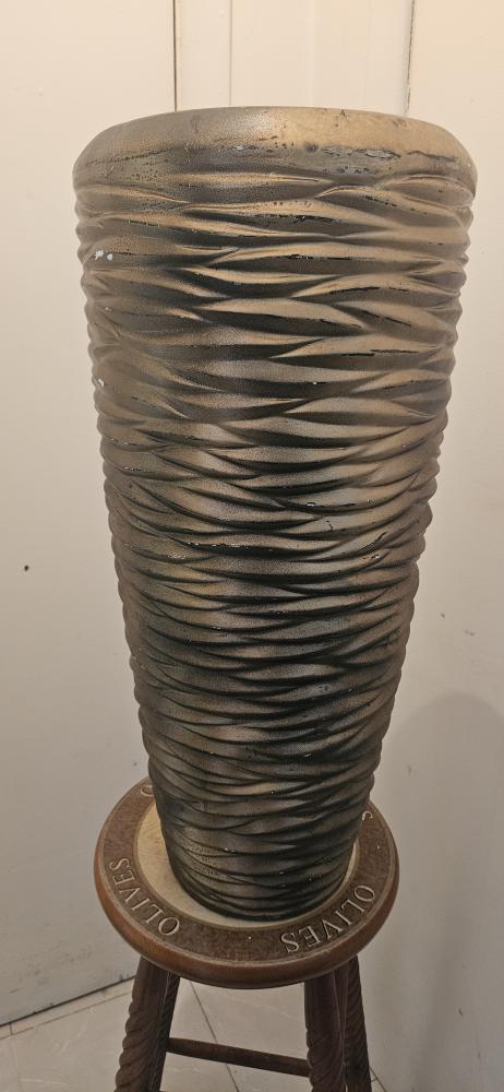 Tall Decorative Vase - Textured Design