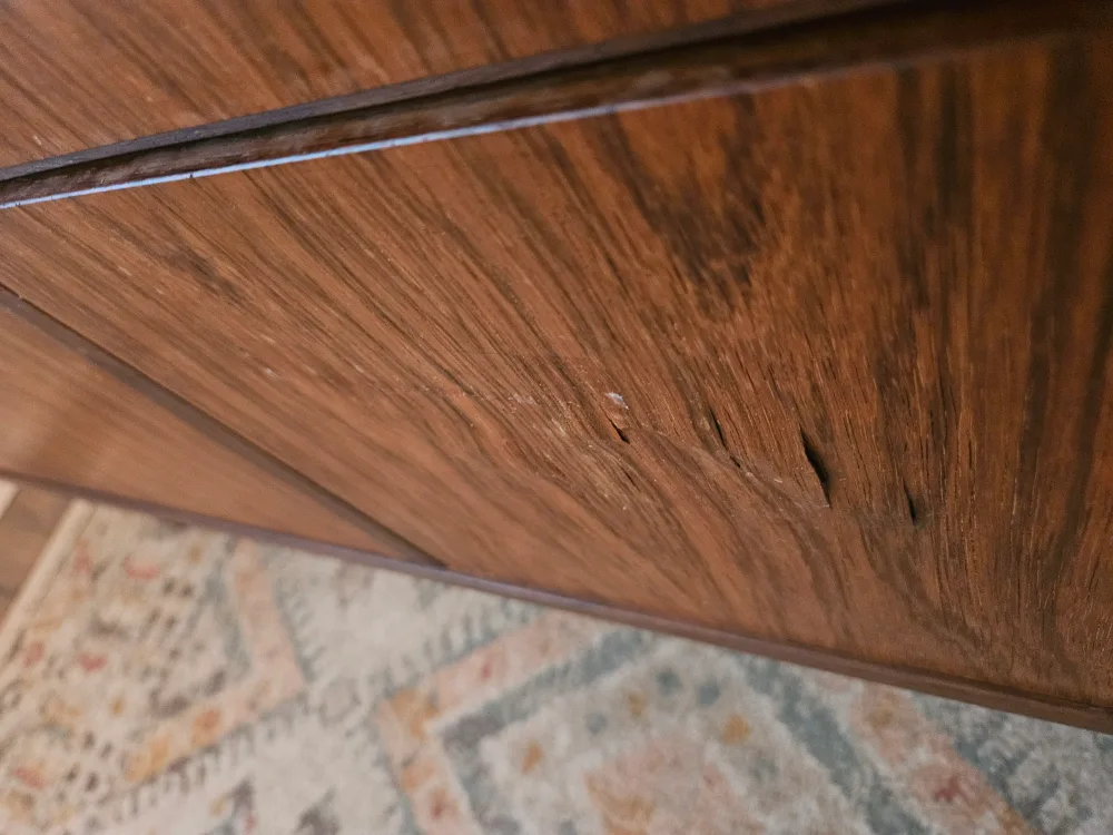 Wooden mcm teak dresser with 9 drawers image indicator(5)