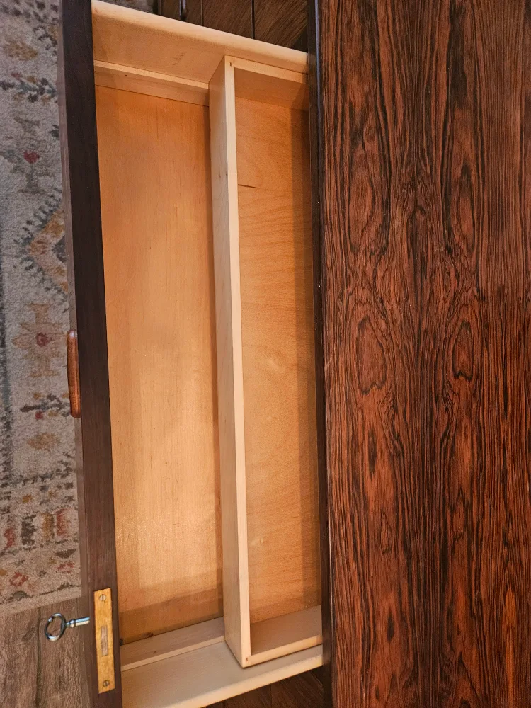 Wooden mcm teak dresser with 9 drawers image indicator(9)