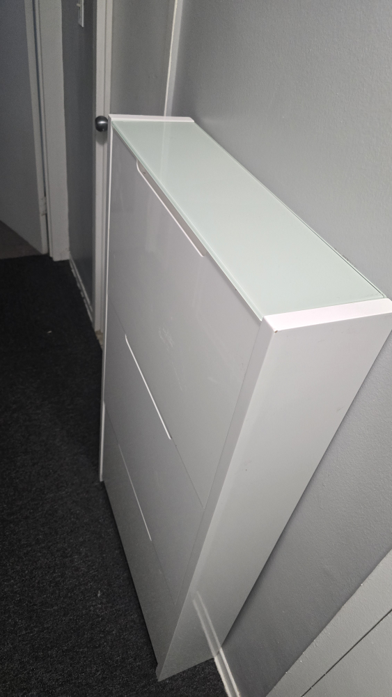 White Shoe Storage Cabinet - photo 3