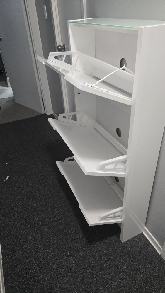 White Shoe Storage Cabinet - photo 5