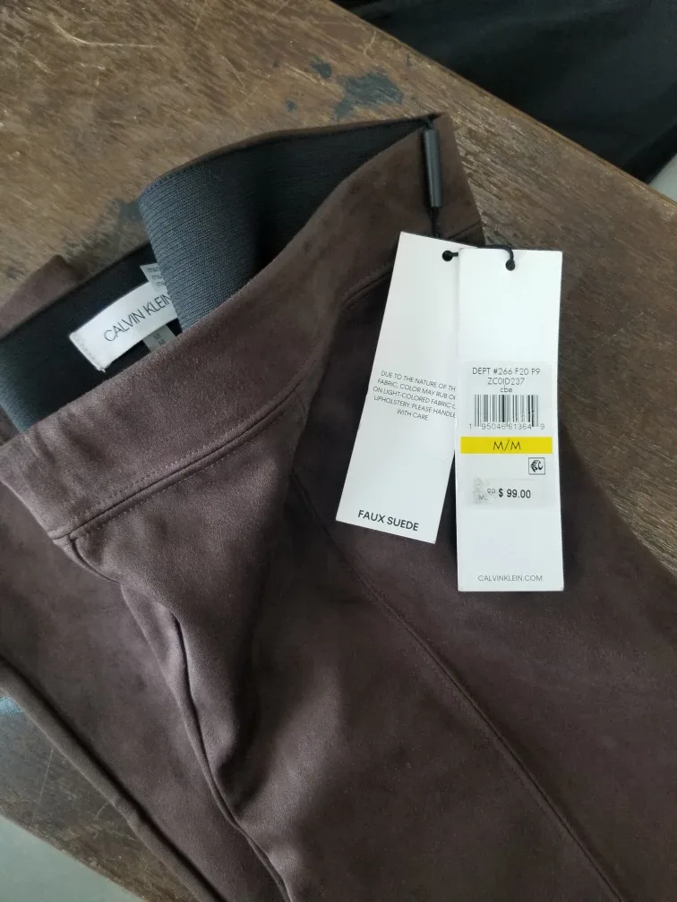 Calvin Klein Faux Suede Pants M/M - New! thumbnail
