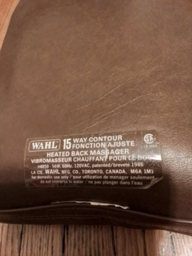 Wahl 15 Way Contour Heated Back Massager image indicator(5)