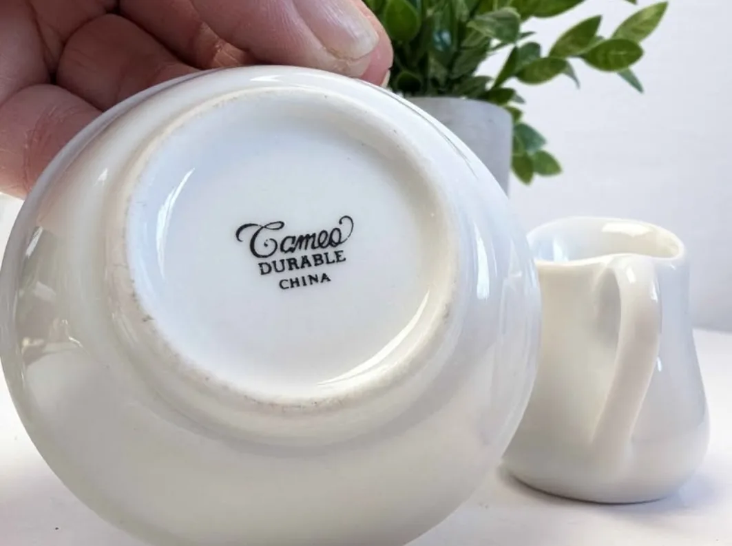 Miniature Porcelain Wash Basin & Pitcher ~ Cameo Chinaware image indicator(8)