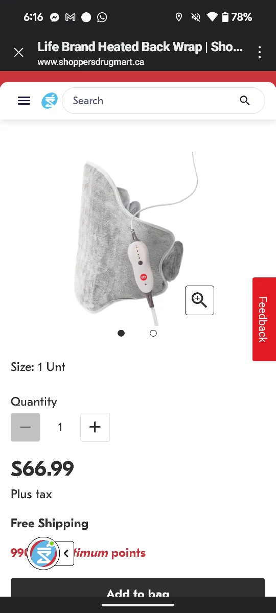 Life Brand Contoured Heating Pad 🇨🇦 image indicator(2)