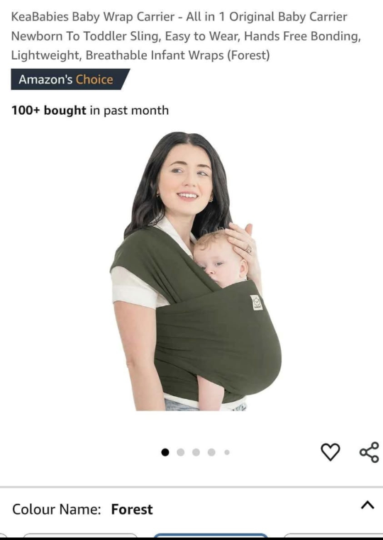 KeaBabies Baby Wrap Carrier - Forest