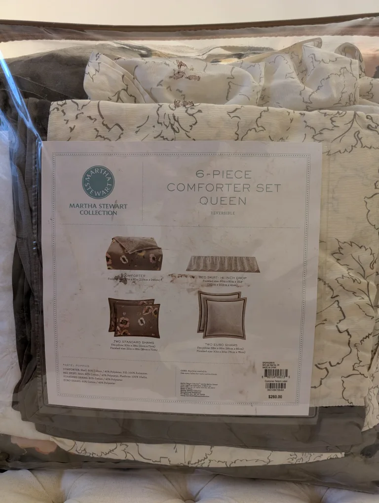 Martha Stewart 6-Piece Queen Comforter/Duvet Set thumbnail