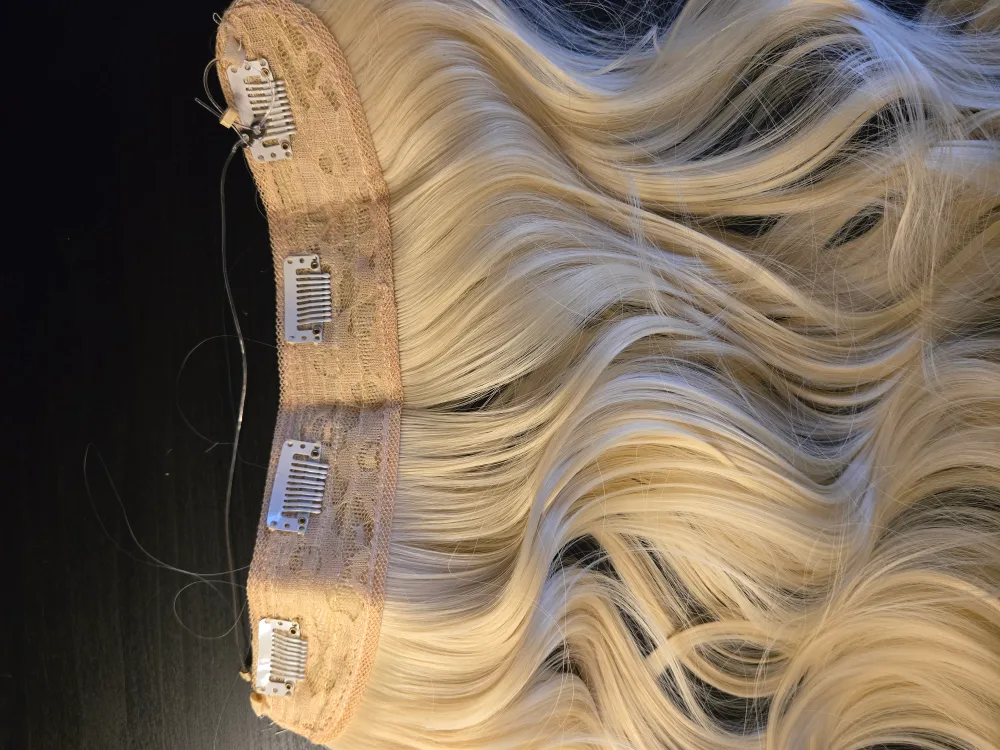 Invisible Wire Hair Extensions - Blonde, 24 Inch image indicator(6)