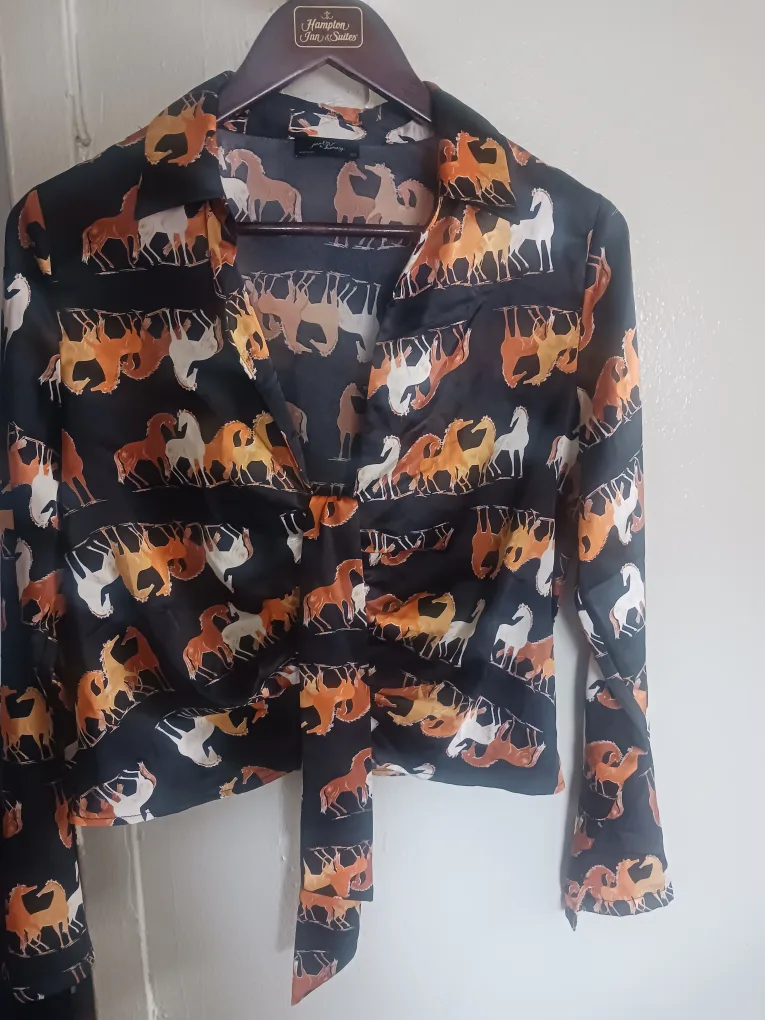 Milk & honey  Crop Top, Horse Print thumbnail