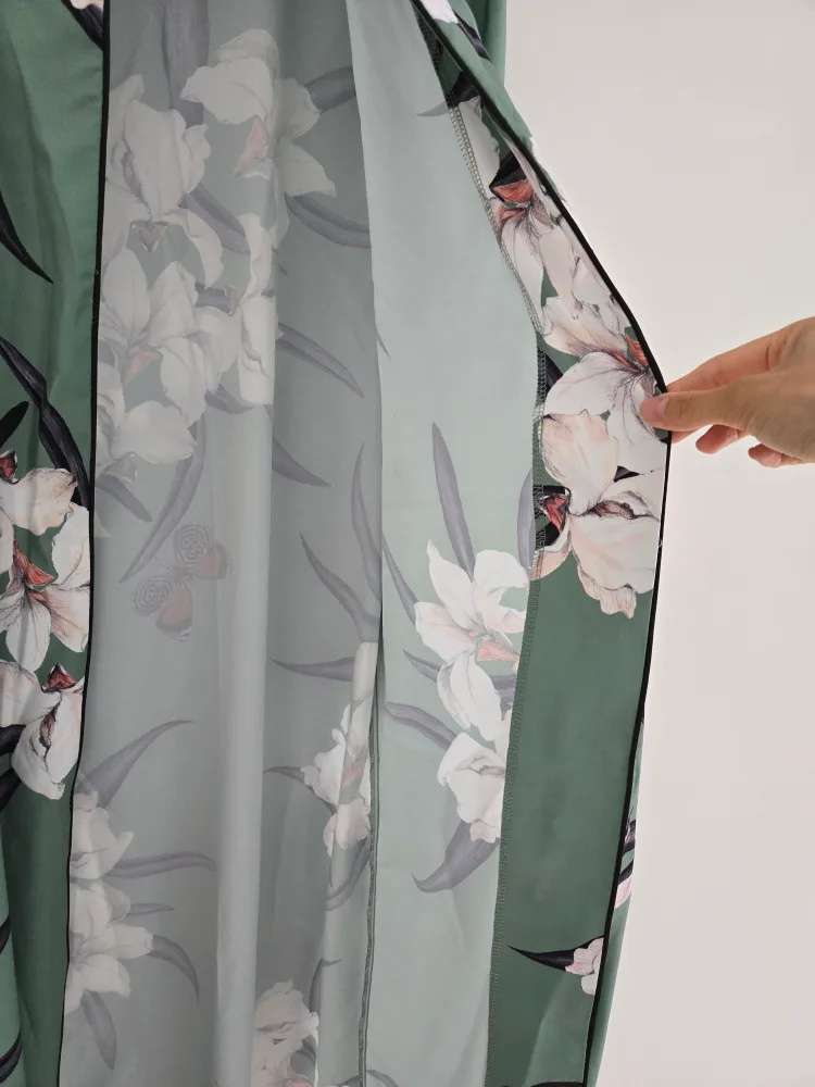 Floral Print Kimono - Green image indicator(2)