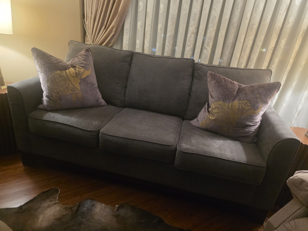 Grey Sofa 3 Cushion