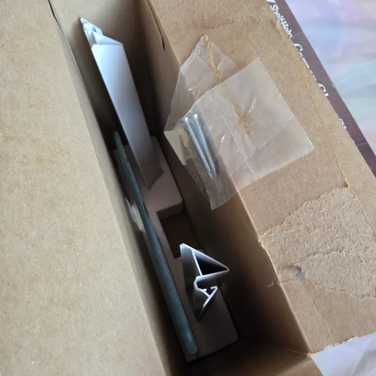 🆕Clear Tempered Corner Glass Shelf Kits image indicator(3)